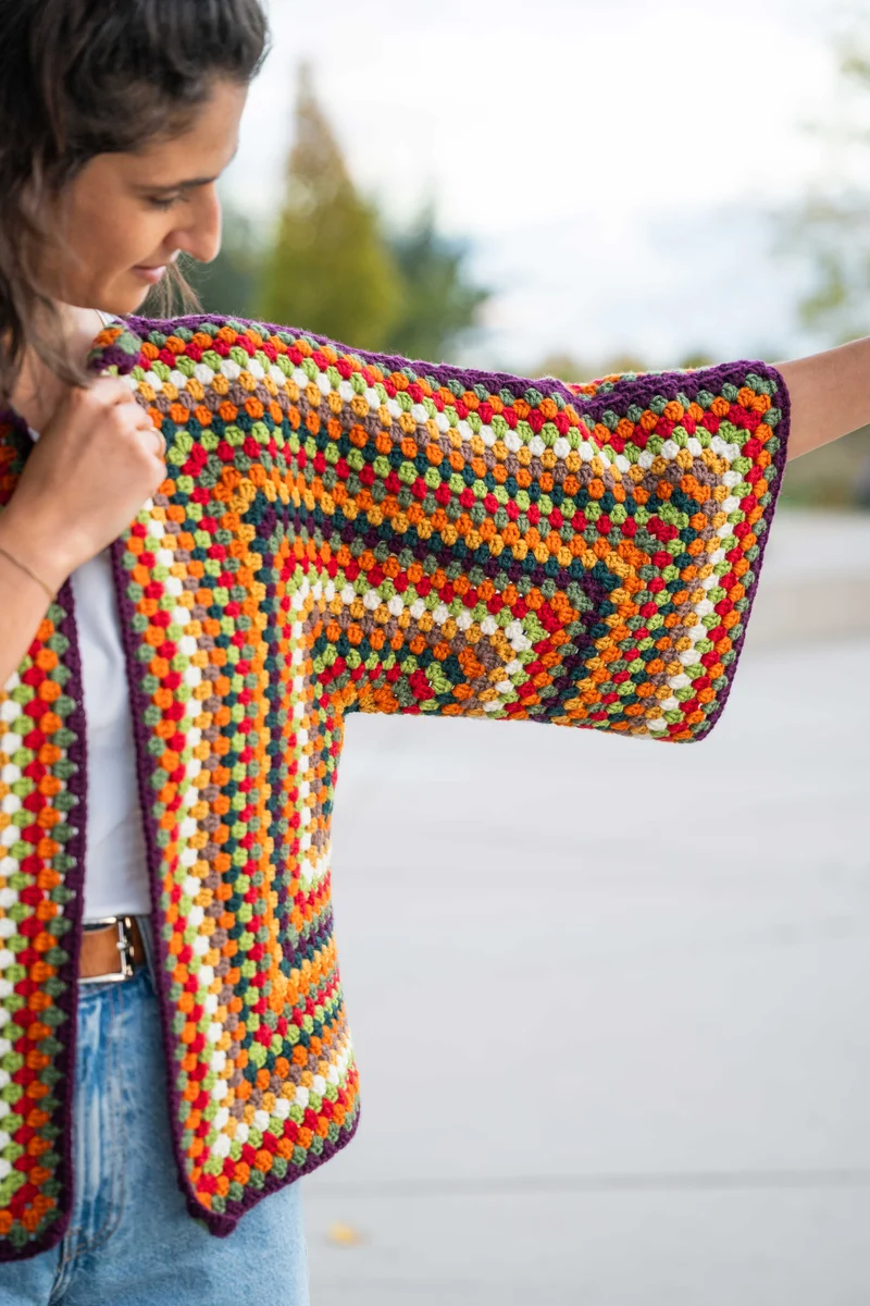 Anleitung Indian Summer Hexagon Cardigan