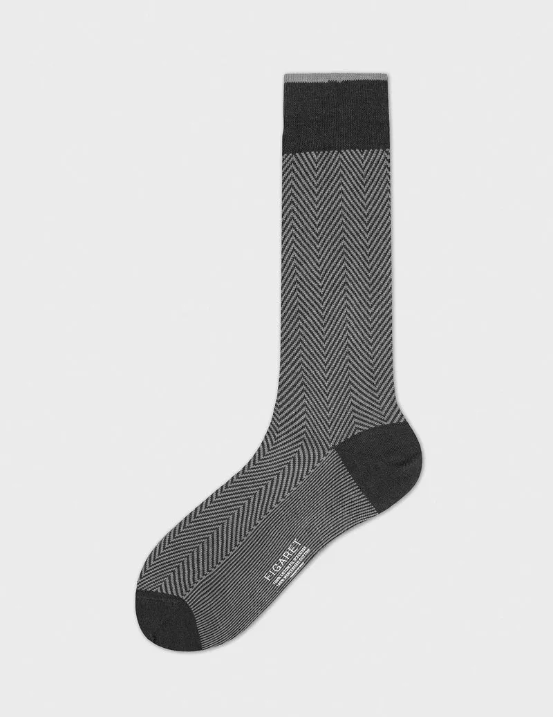 Semainier d'hiver de 5 chaussettes en chevron