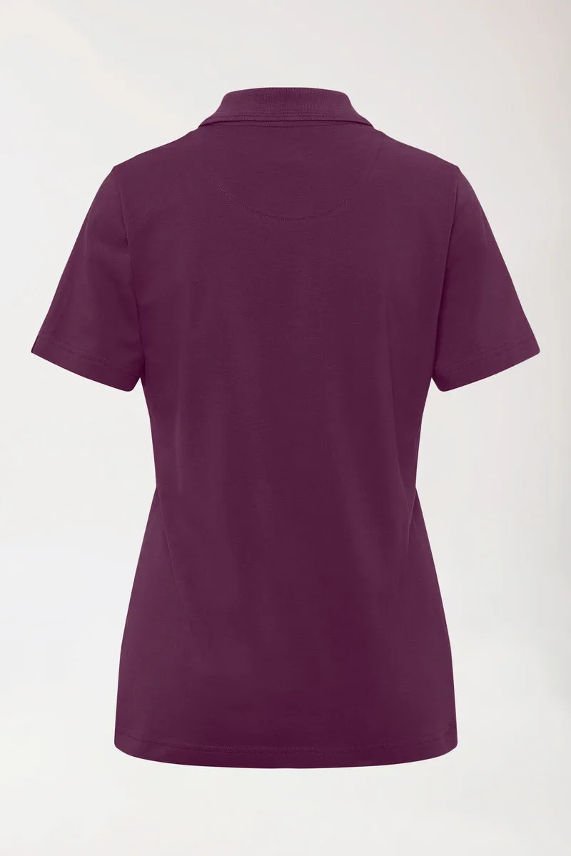 COMFY FLEX Stretch Shirt Damen - Polokragen pflaume