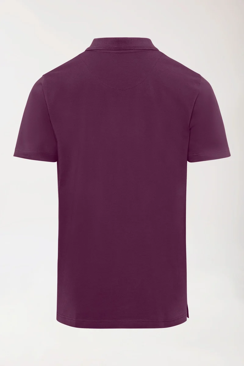 COMFY FLEX Stretch Shirt Herren - Polokragen pflaume