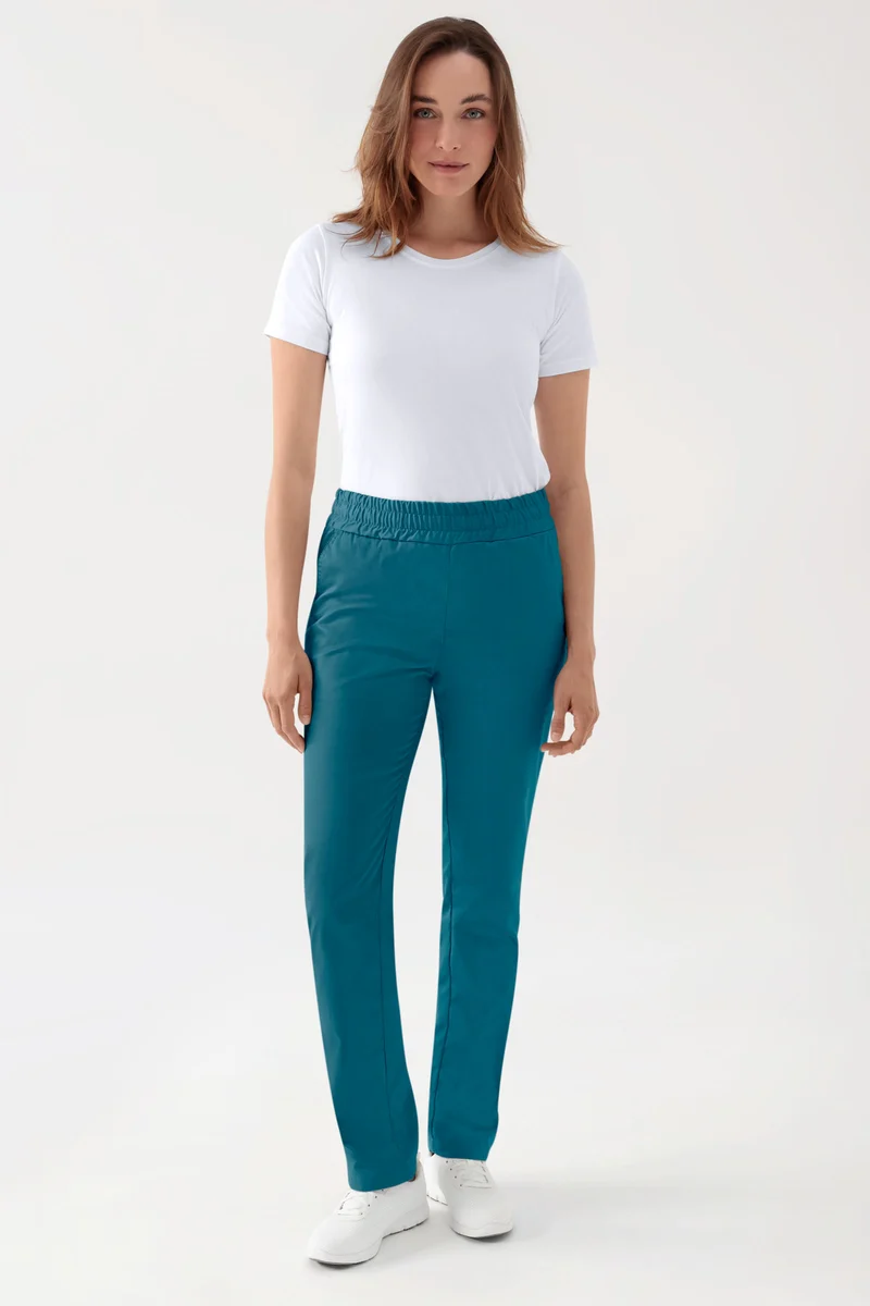 Stretch Hose Unisex - Rundumgummibund petrol