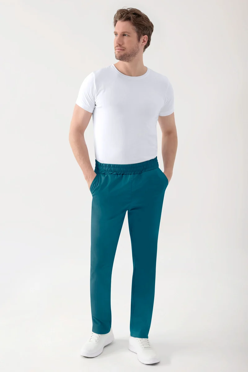 Stretch Hose Unisex - Rundumgummibund petrol