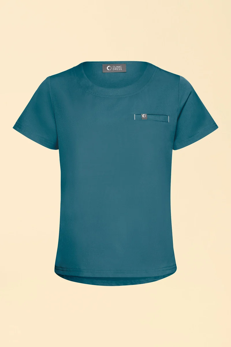 KAERE Shirt Damen - Rundhalsausschnitt petrol