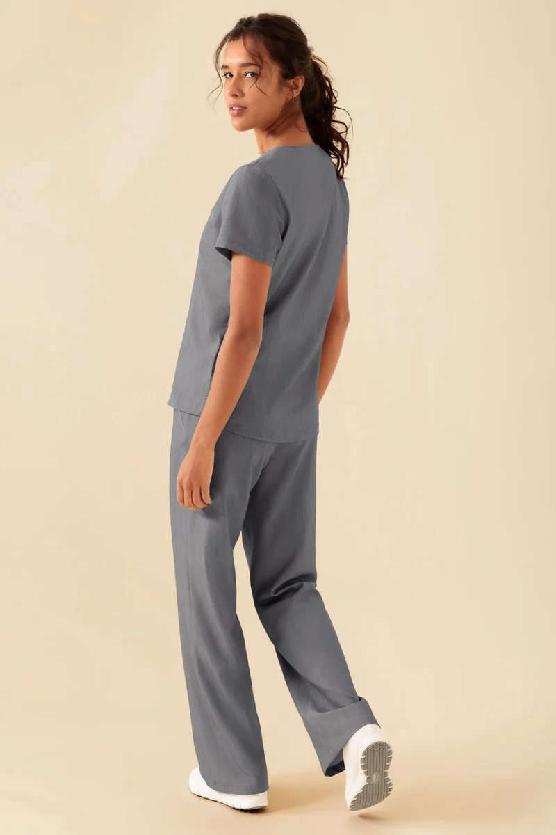 KAERE Shirt Damen - Rundhalsausschnitt grau melange