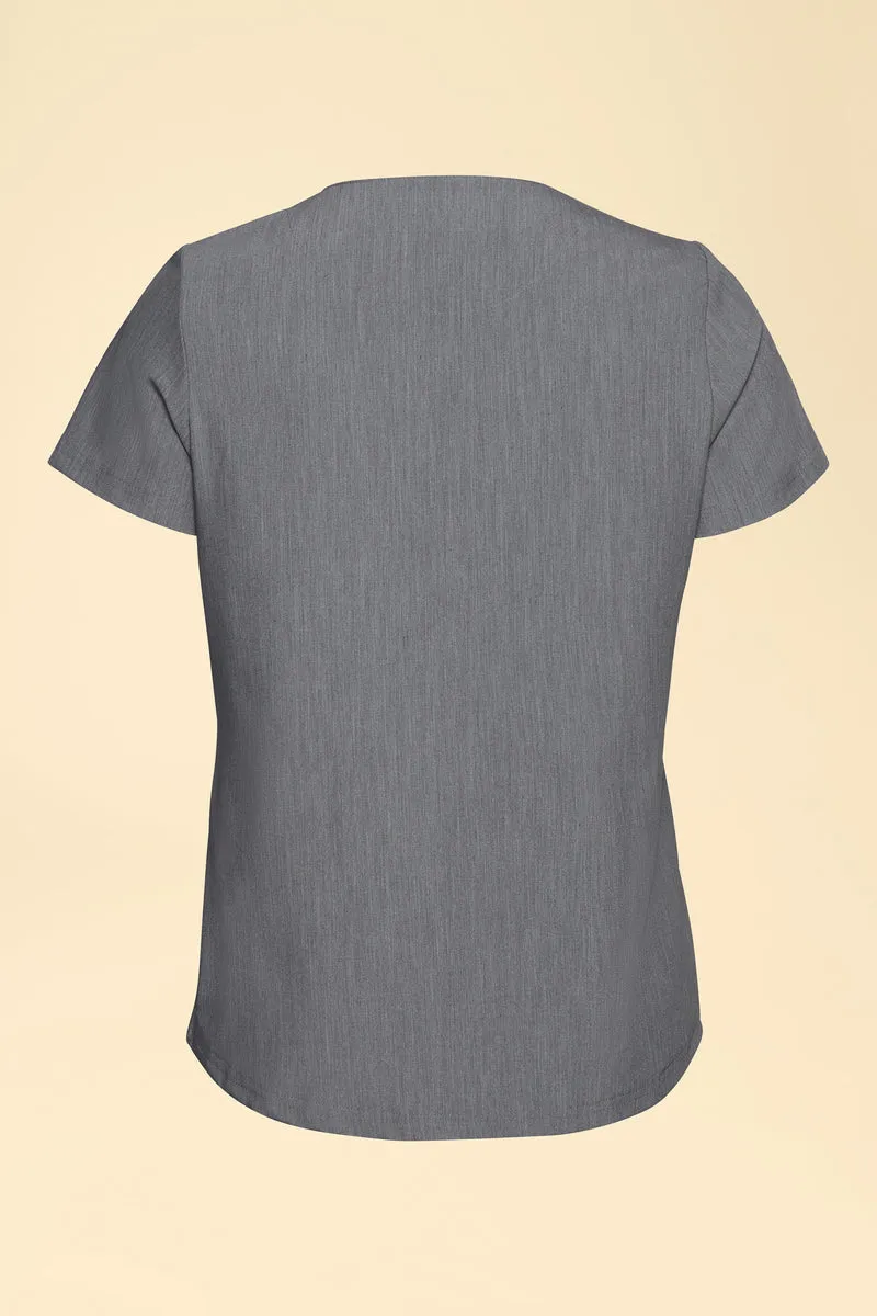KAERE Shirt Damen - Rundhalsausschnitt grau melange