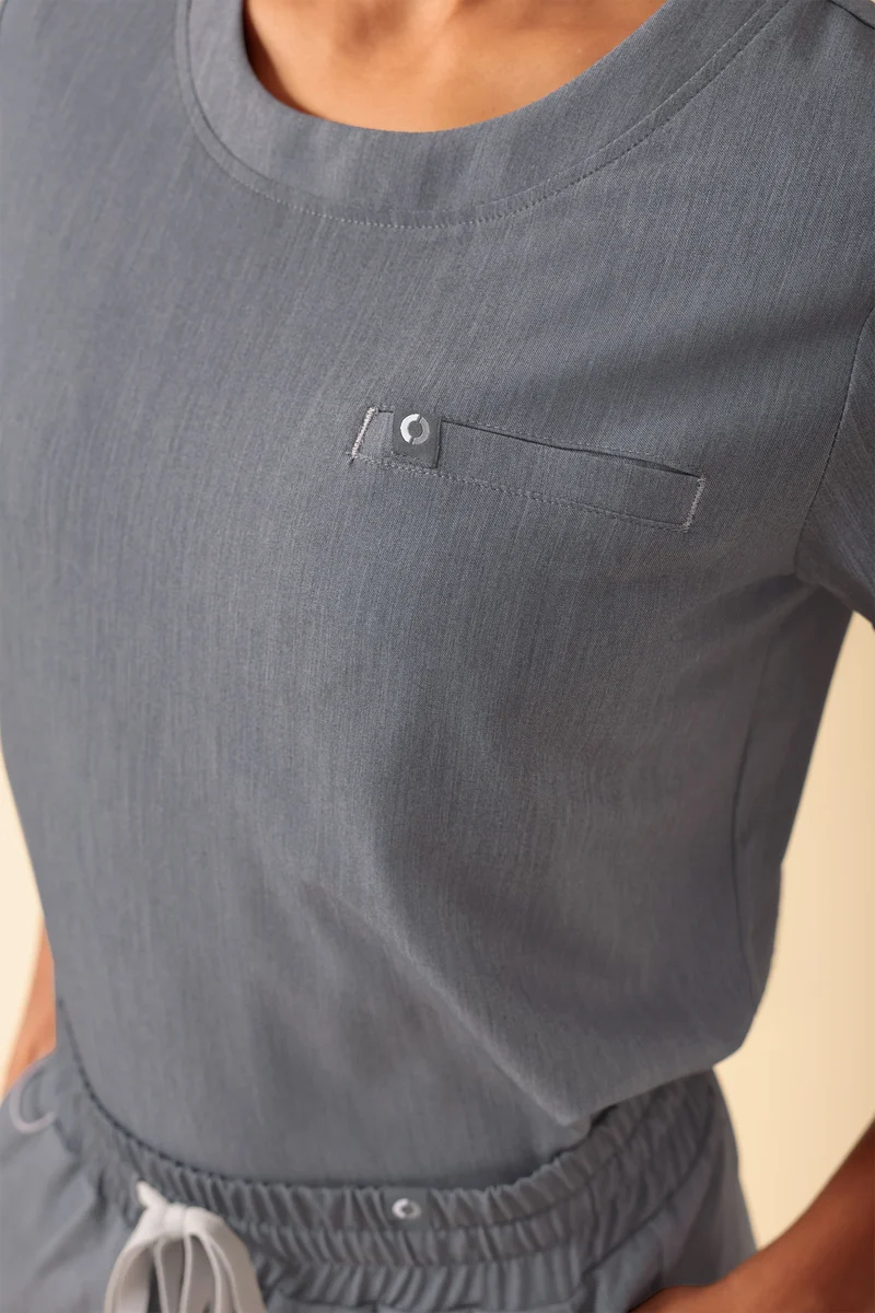 KAERE Shirt Damen - Rundhalsausschnitt grau melange