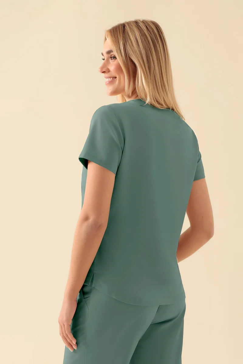 KAERE Shirt Damen - Rundhalsausschnitt dunkelgrün