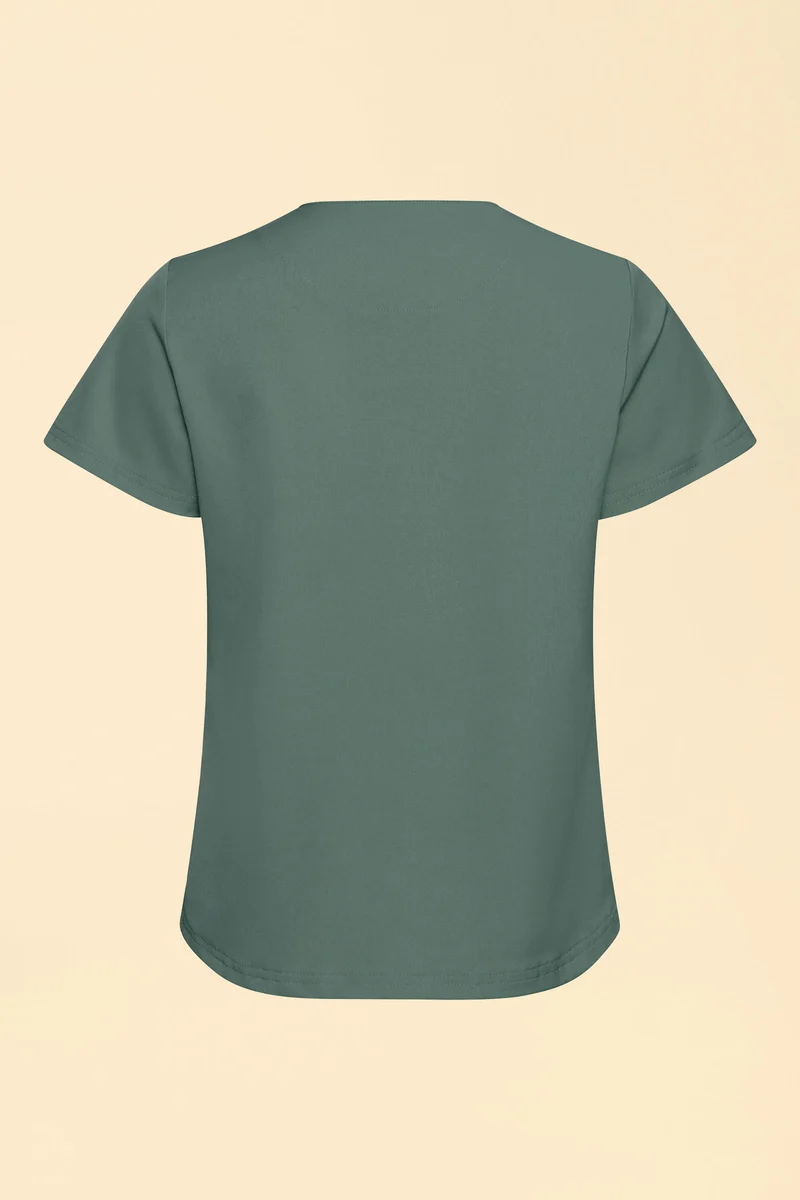 KAERE Shirt Damen - Rundhalsausschnitt dunkelgrün