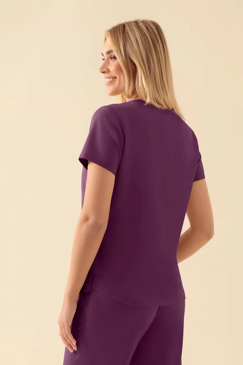 KAERE Shirt Damen - Rundhalsausschnitt pflaume
