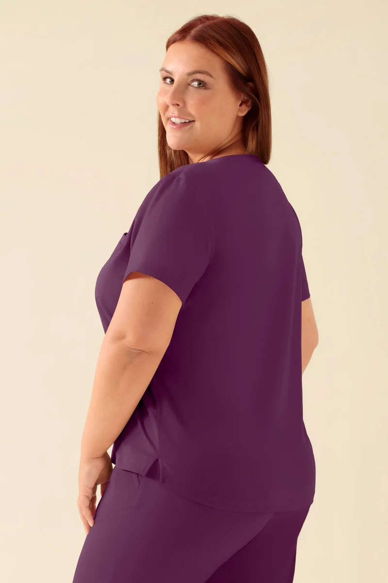 KAERE Shirt Damen - Rundhalsausschnitt pflaume