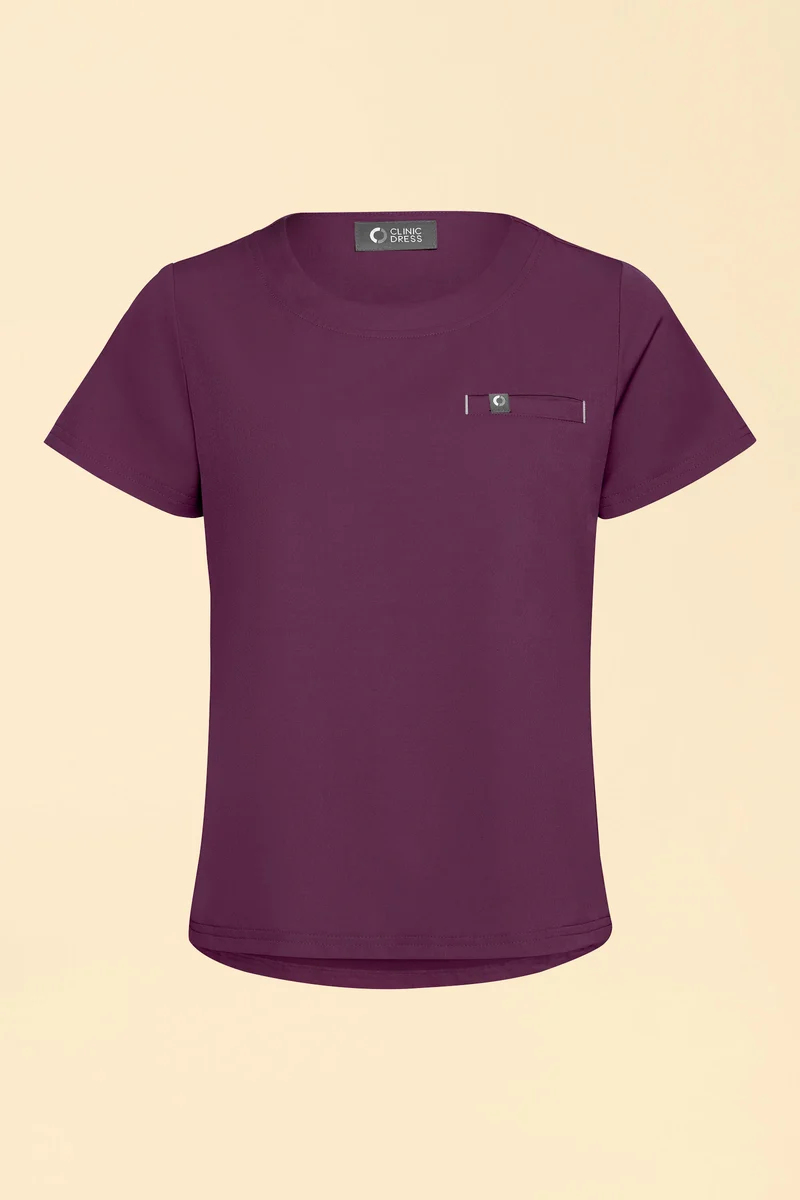KAERE Shirt Damen - Rundhalsausschnitt pflaume