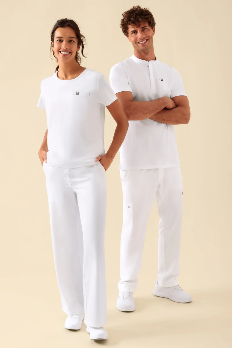 KAERE Shirt Damen - Rundhalsausschnitt weiß