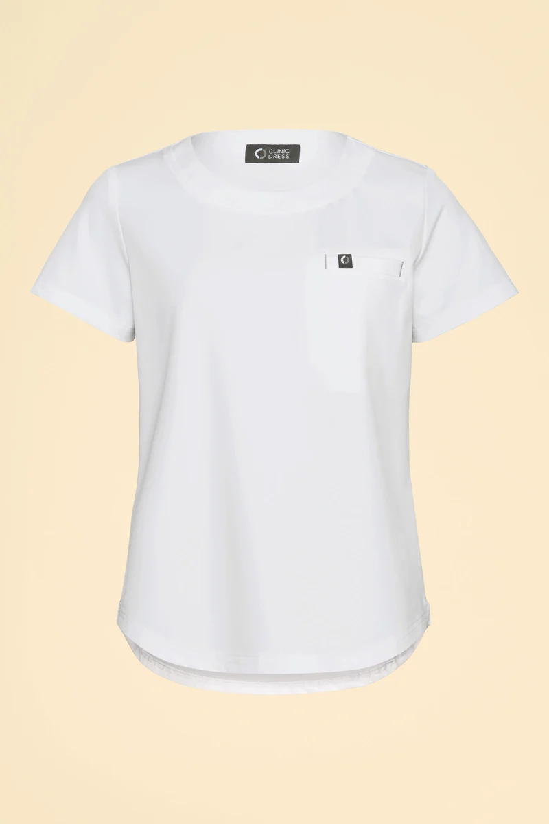 KAERE Shirt Damen - Rundhalsausschnitt weiß