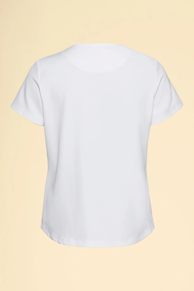 KAERE Shirt Damen - Rundhalsausschnitt weiß