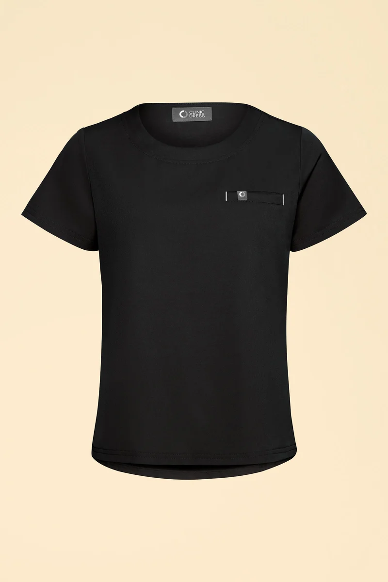 KAERE Shirt Damen - Rundhalsausschnitt schwarz