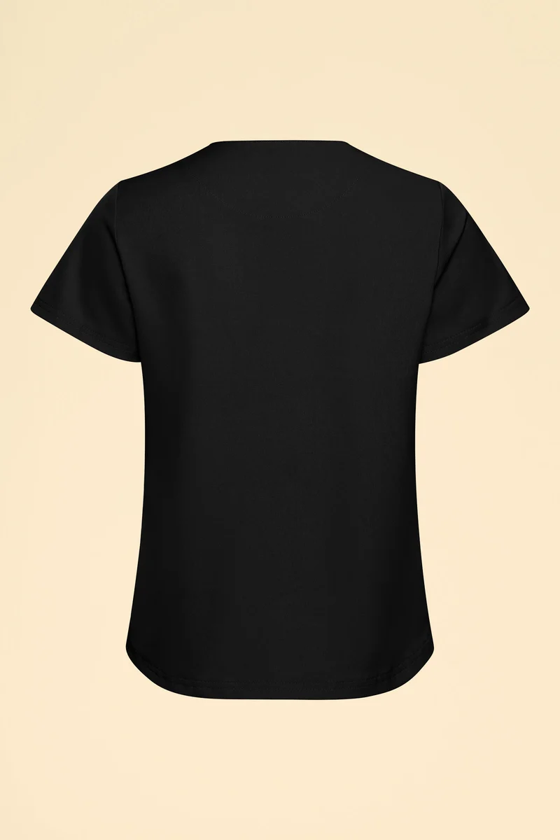 KAERE Shirt Damen - Rundhalsausschnitt schwarz