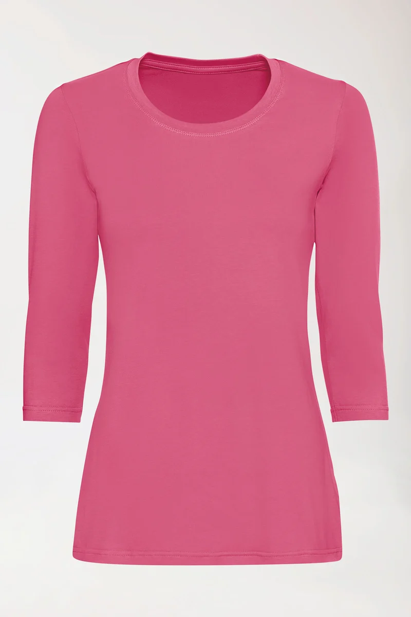 CORE Shirt Damen - 3/4 Arm rosenholz