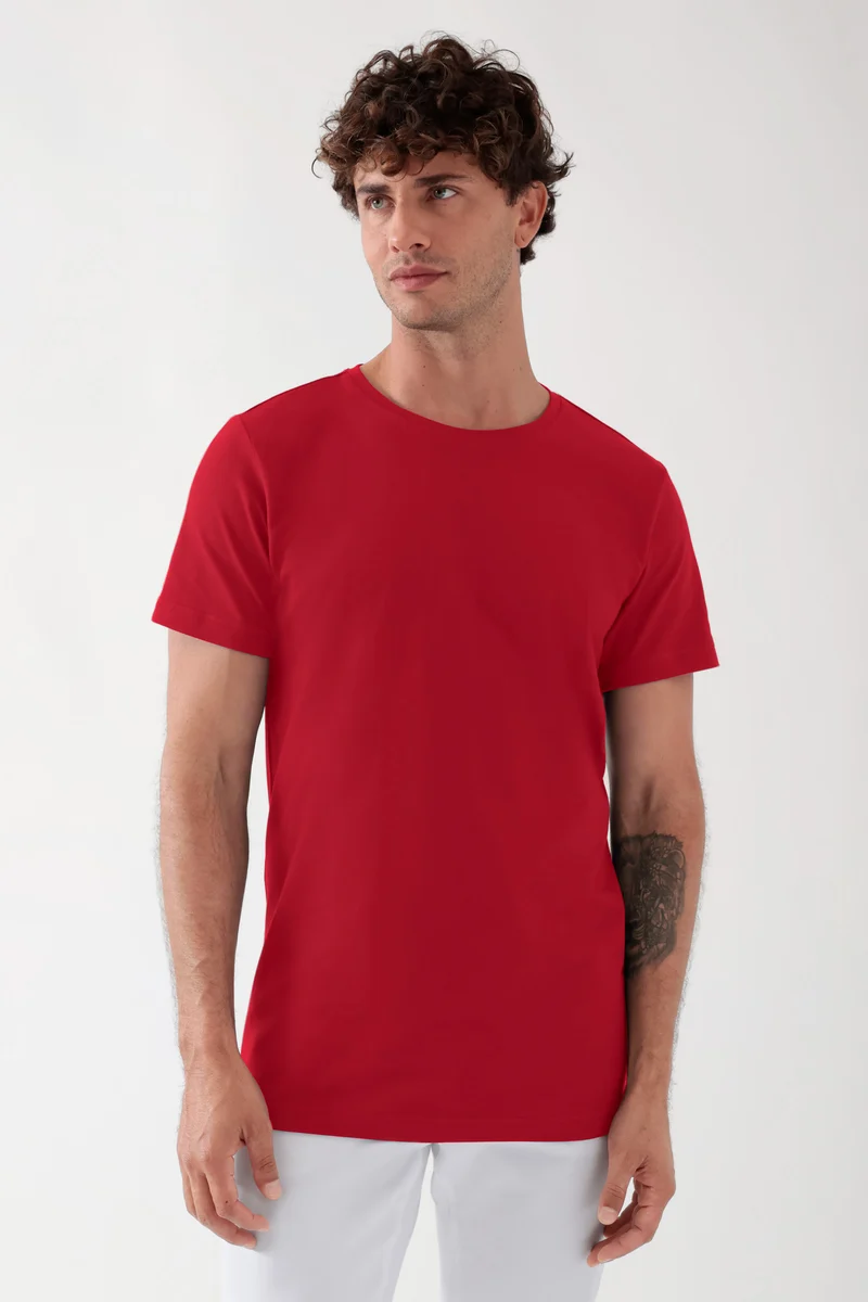 CORE Shirt Herren - Rundhalsausschnitt rot
