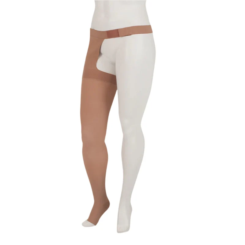 Juzo Dynamic Thigh High 20-30 mmHg w/ Hip Attachment, Open Toe