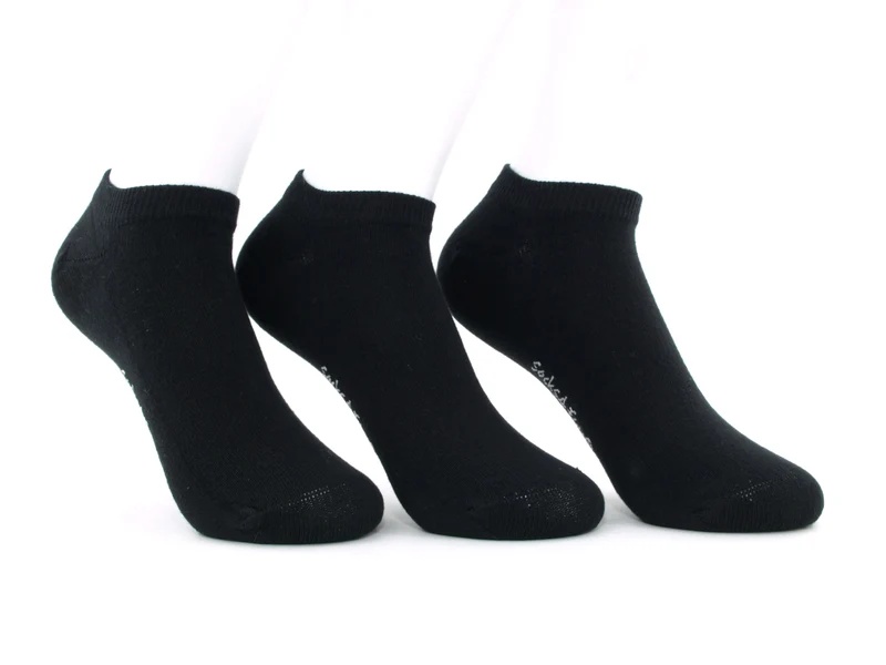 3 Paar Sneaker Socken für kleine Füße schwarz