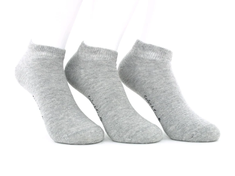 3 Paar Sneaker Socken für kleine Füße grau