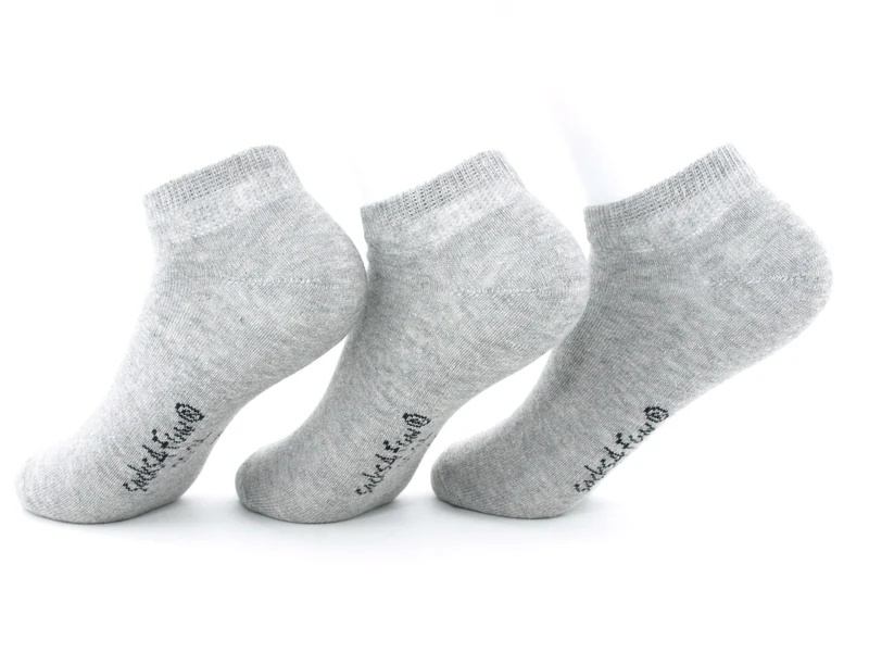 3 Paar Sneaker Socken für kleine Füße grau