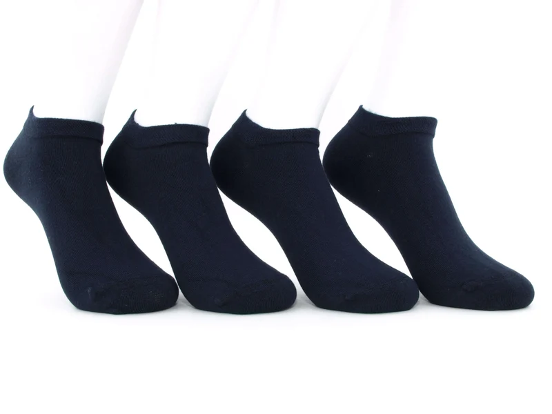 4 Paar "Bambus" Sneaker Socken Kinder marine