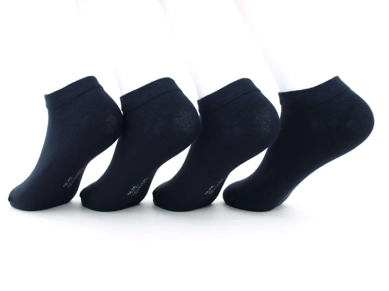 4 Paar "Bambus" Sneaker Socken Kinder marine