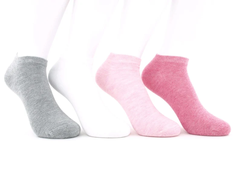 4 Paar "Bambus" Sneaker Socken Kinder rosa