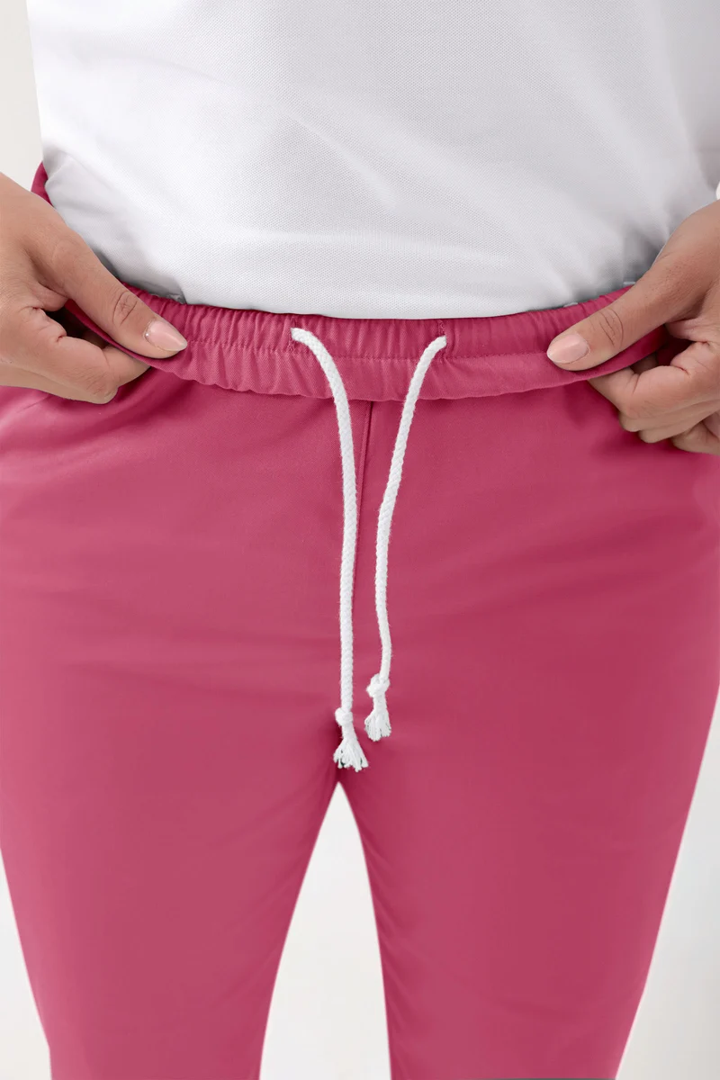 GREEN Stretch Hose Unisex - Rundumgummibund rosenholz