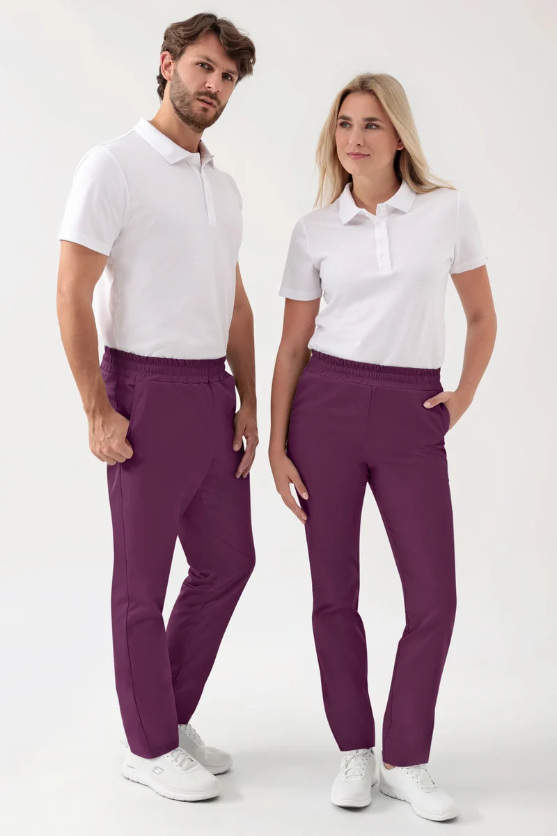 GREEN Stretch Hose Unisex - Rundumgummibund pflaume