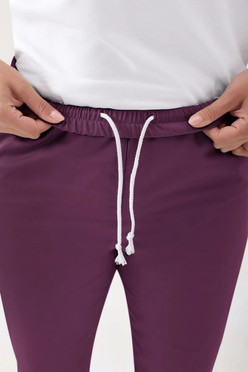 GREEN Stretch Hose Unisex - Rundumgummibund pflaume