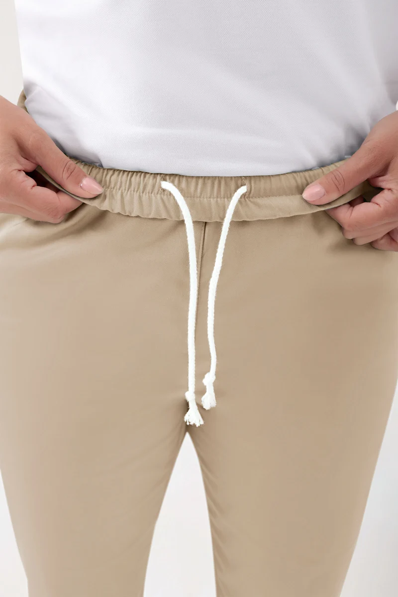 GREEN Stretch Hose Unisex - Rundumgummibund sand