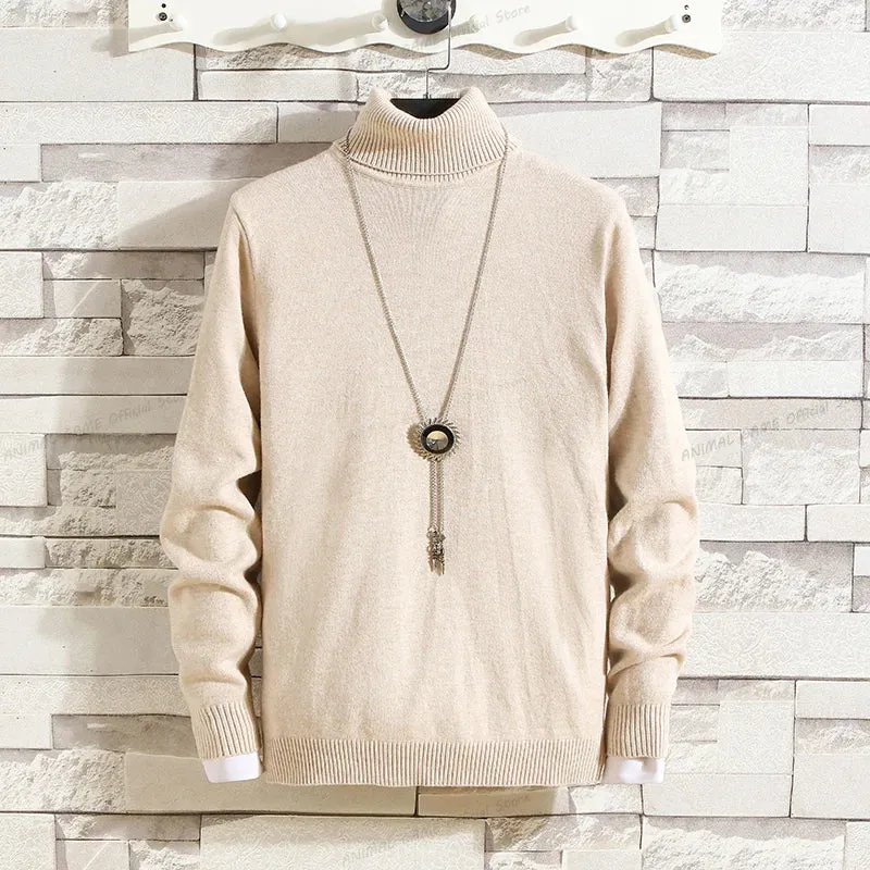 Herren Rollkragen Pullover Sweatshirt Leichter Pulli Sweater Shirt Langarmshirt