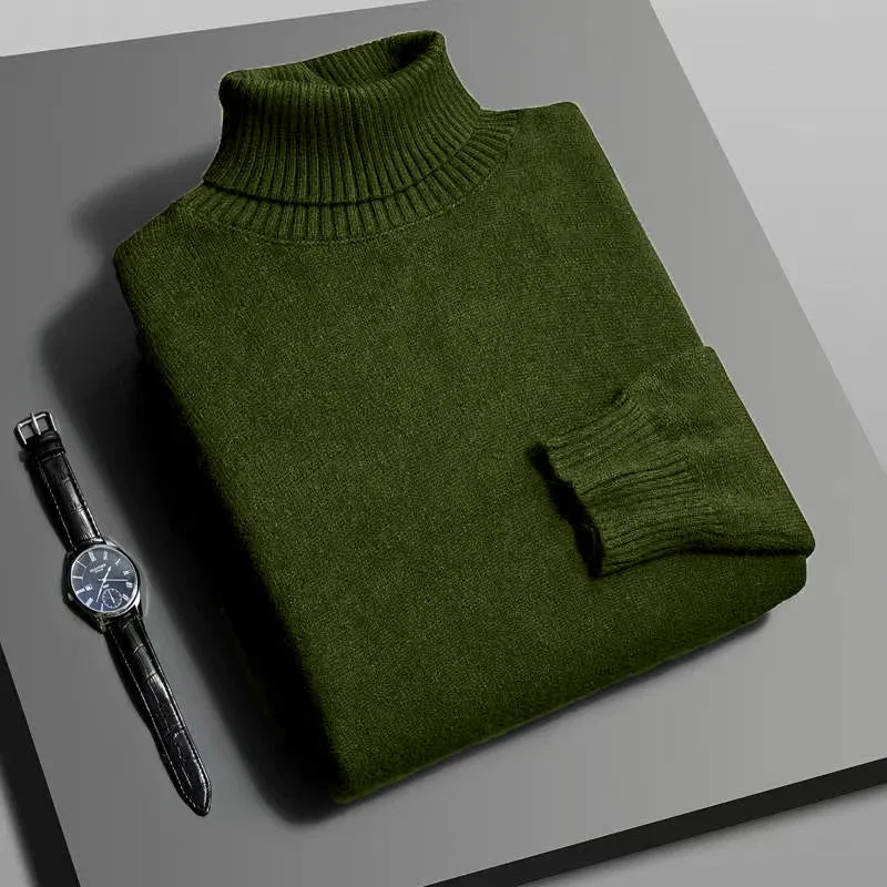Herren Rollkragen Pullover Sweatshirt Leichter Pulli Sweater Shirt Langarmshirt