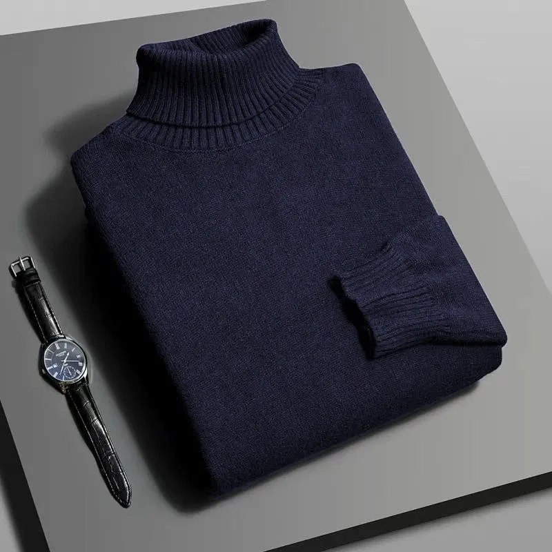 Herren Rollkragen Pullover Sweatshirt Leichter Pulli Sweater Shirt Langarmshirt