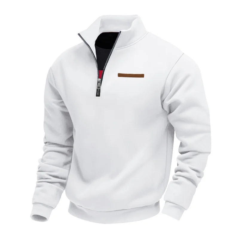 Herren Pullover Fleece Sweatshirt Troyer Pulli Sweater Stehkragen Langarmpulli