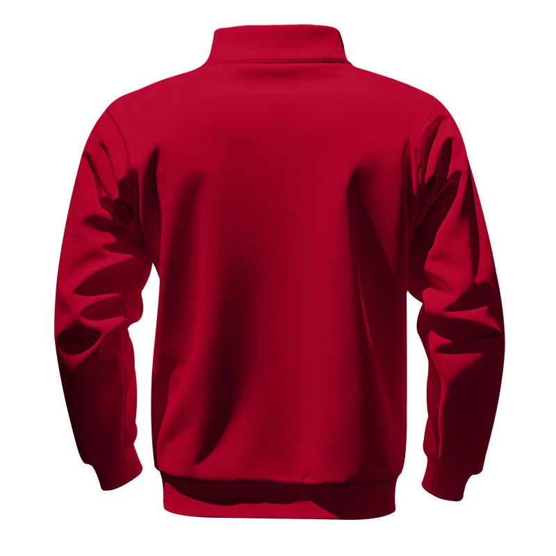 Herren Pullover Fleece Sweatshirt Troyer Pulli Sweater Stehkragen Langarmpulli