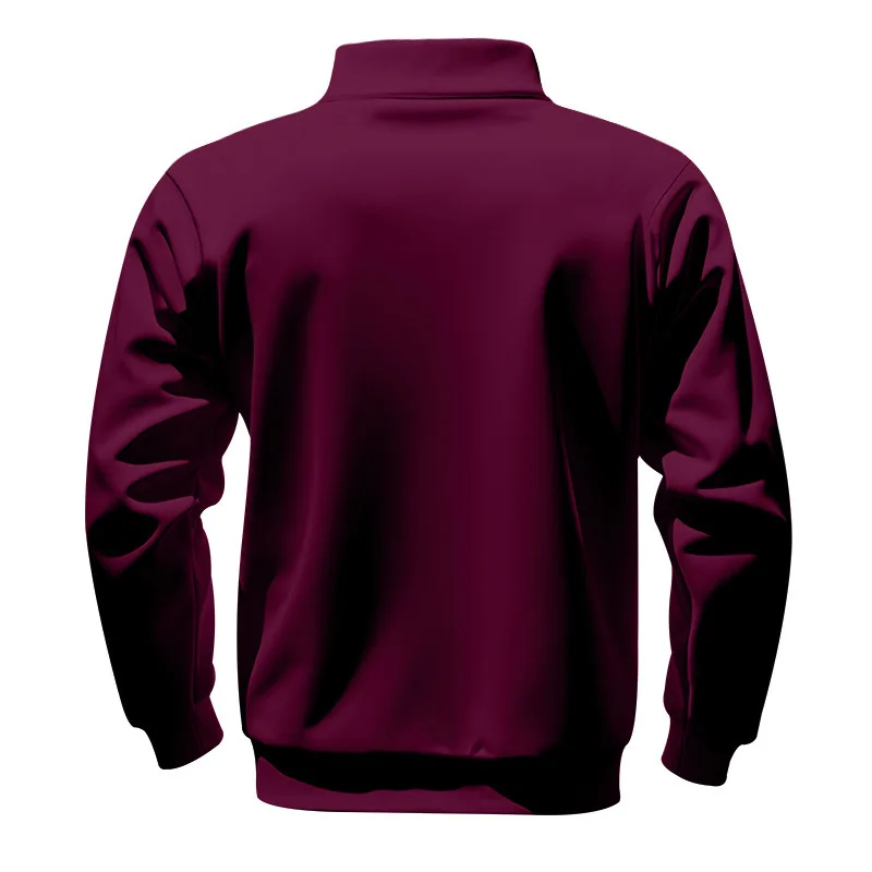 Herren Pullover Fleece Sweatshirt Troyer Pulli Sweater Stehkragen Langarmpulli