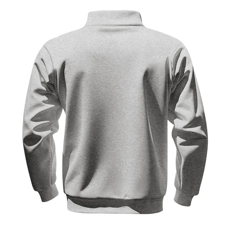 Herren Pullover Fleece Sweatshirt Troyer Pulli Sweater Stehkragen Langarmpulli