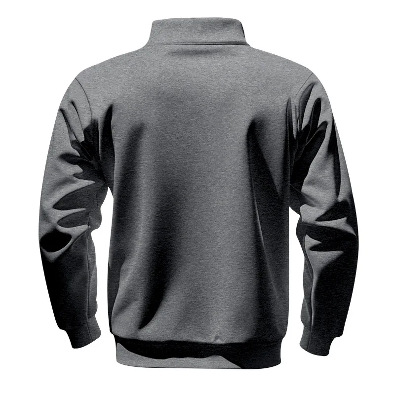 Herren Pullover Fleece Sweatshirt Troyer Pulli Sweater Stehkragen Langarmpulli