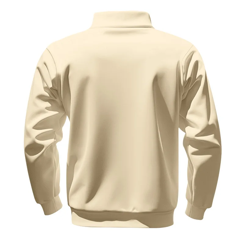 Herren Pullover Fleece Sweatshirt Troyer Pulli Sweater Stehkragen Langarmpulli