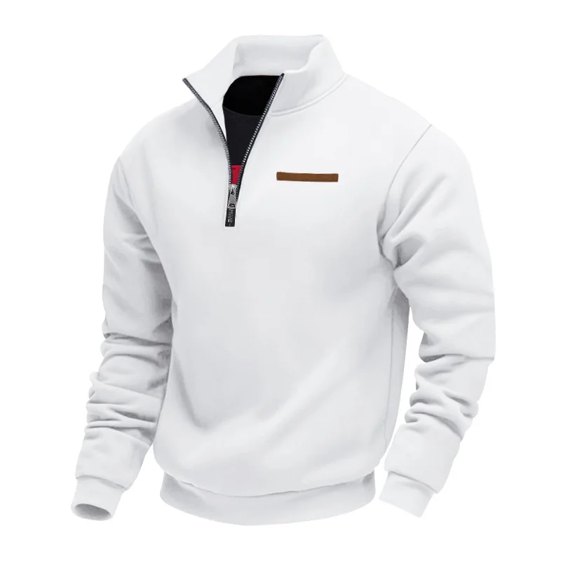 Herren Pullover Fleece Sweatshirt Troyer Pulli Sweater Stehkragen Langarmpulli