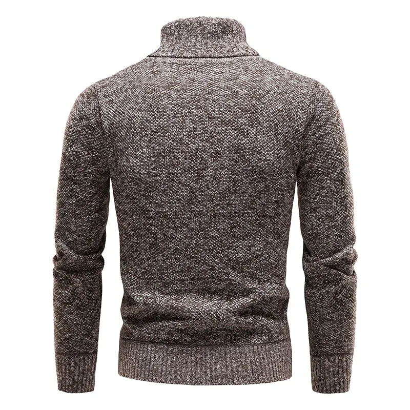 Herren Rollkragen Fleece Pullover Sweatshirt Pulli Sweater Shirt Langarmshirt
