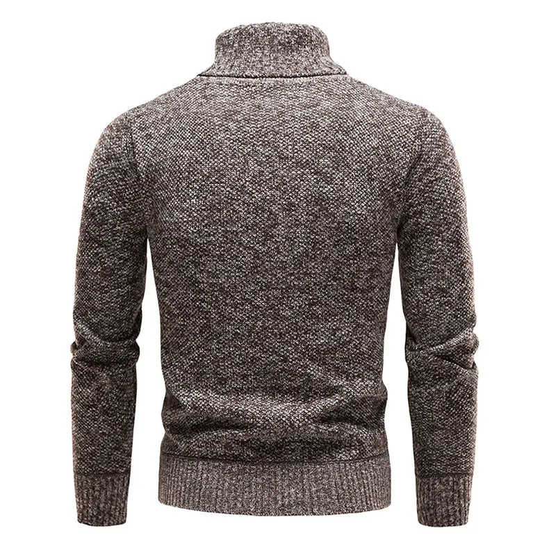 Herren Rollkragen Fleece Pullover Sweatshirt Pulli Sweater Shirt Langarmshirt