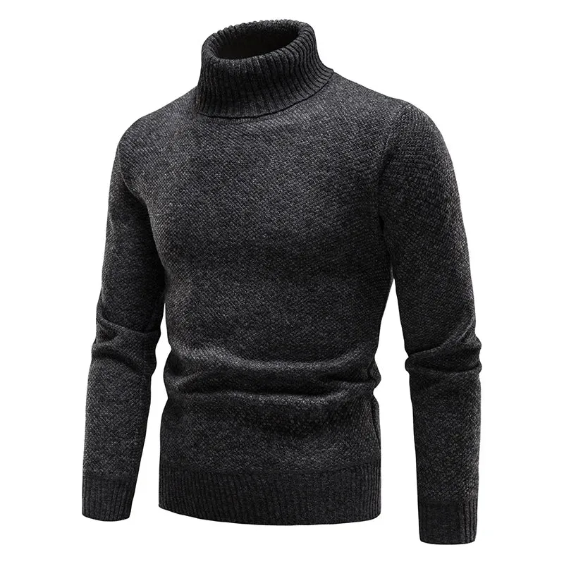 Herren Rollkragen Fleece Pullover Sweatshirt Pulli Sweater Shirt Langarmshirt
