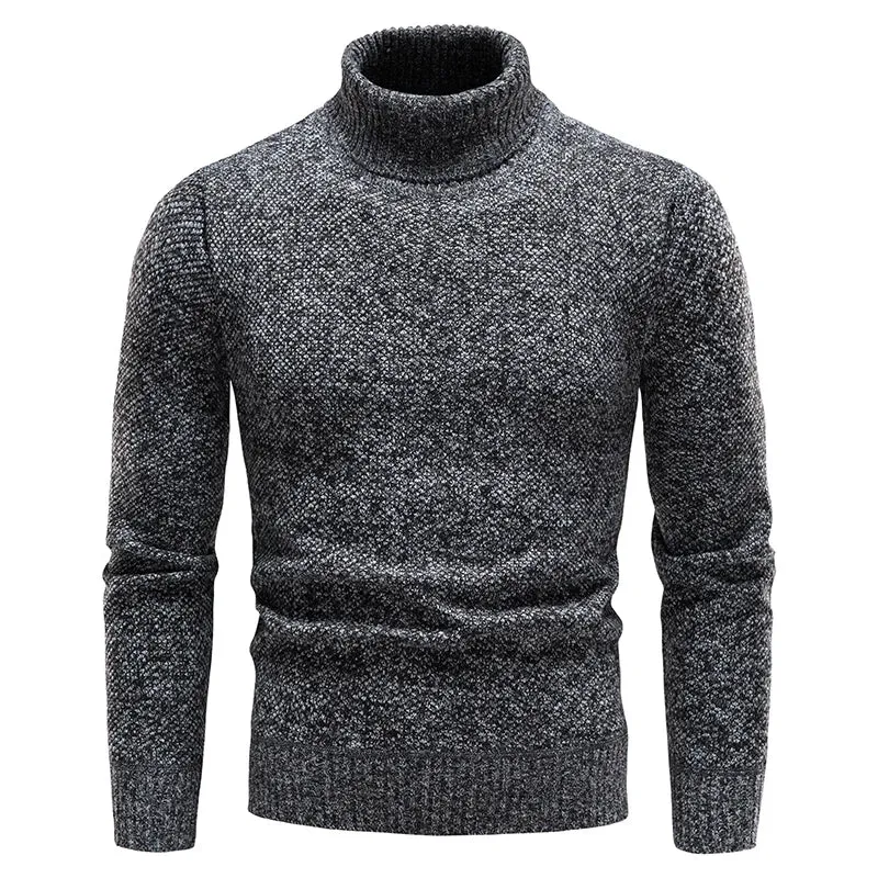 Herren Rollkragen Fleece Pullover Sweatshirt Pulli Sweater Shirt Langarmshirt