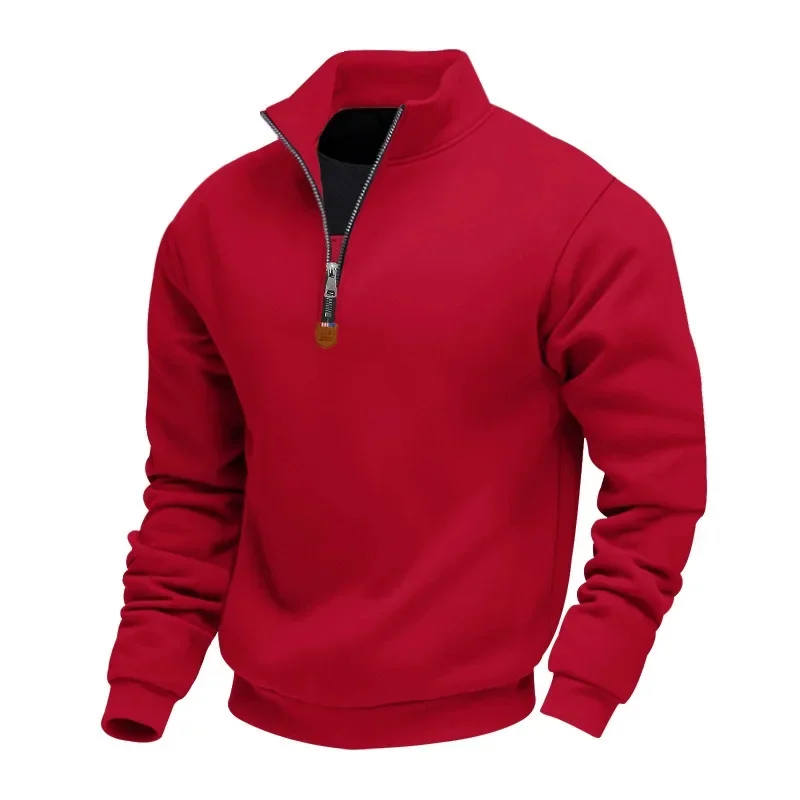 Herren Pullover Sweatshirt Troyer Pulli Sweater Stehkragen Zipper Langarmpulli