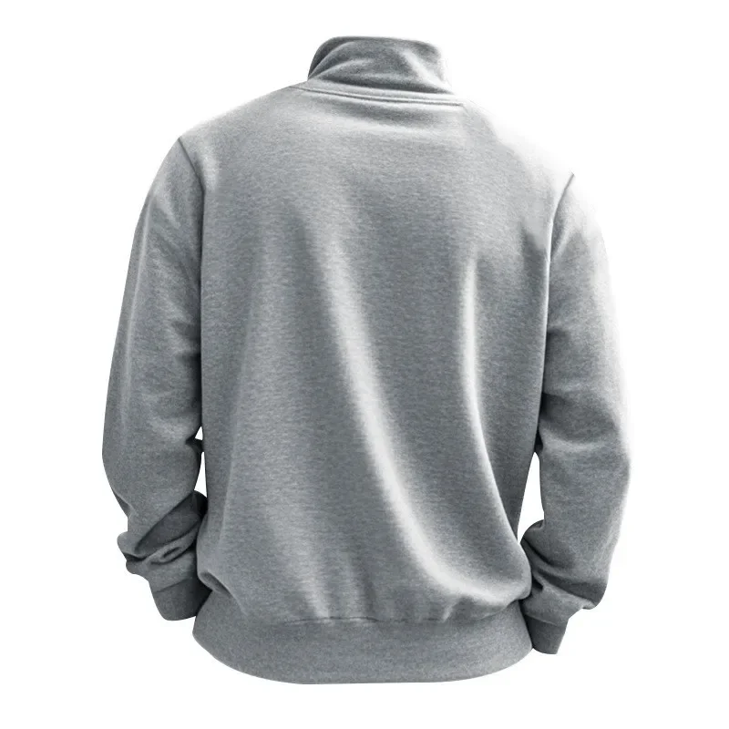 Herren Pullover Sweatshirt Troyer Pulli Sweater Stehkragen Zipper Langarmpulli