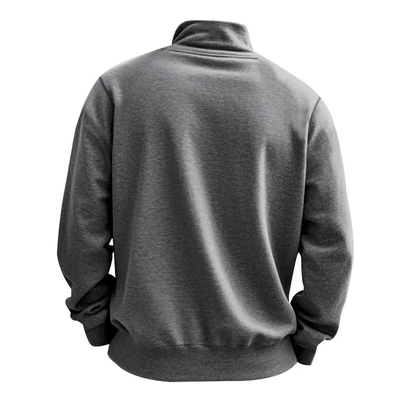 Herren Pullover Sweatshirt Troyer Pulli Sweater Stehkragen Zipper Langarmpulli